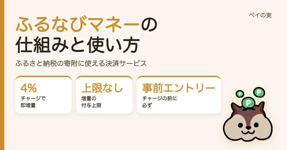 ふるなびマネーとは？チャージで4%増量される仕組みと使い方｜ふるさと納税の寄附に使える