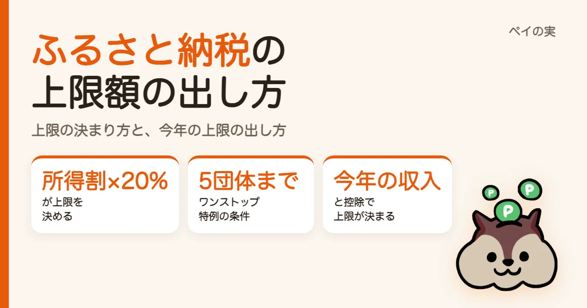 ふるさと納税の上限額の出し方｜今年の上限を決めるものと、確定申告を選ぶメリット